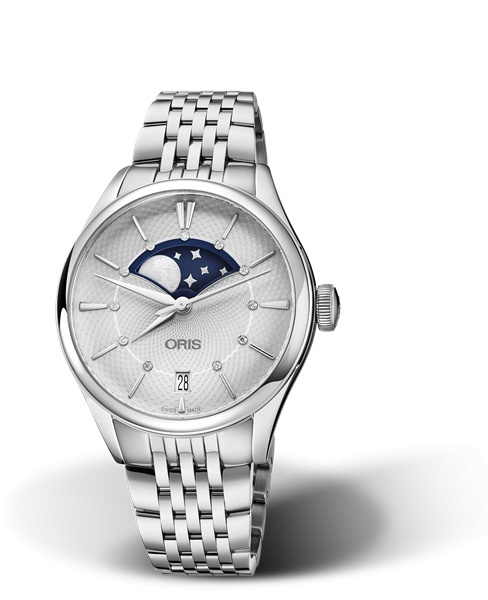 Oris 01 763 7723 4051-07 8 18 79 : Artelier Grande Lune Date 36 Stainless Steel / Silver