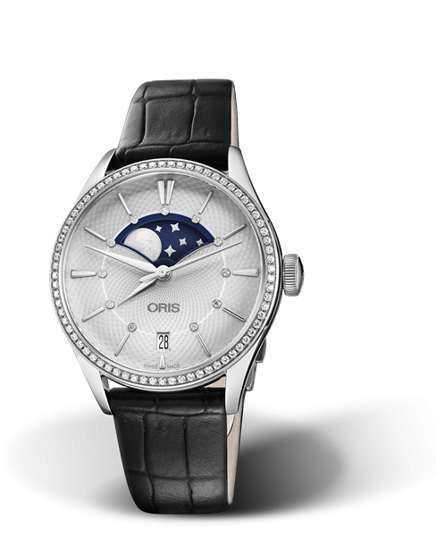 Oris 01 763 7723 4951-07 5 18 64FC : Artelier Grande Lune Date Diamonds 36 Stainless Steel / Silver