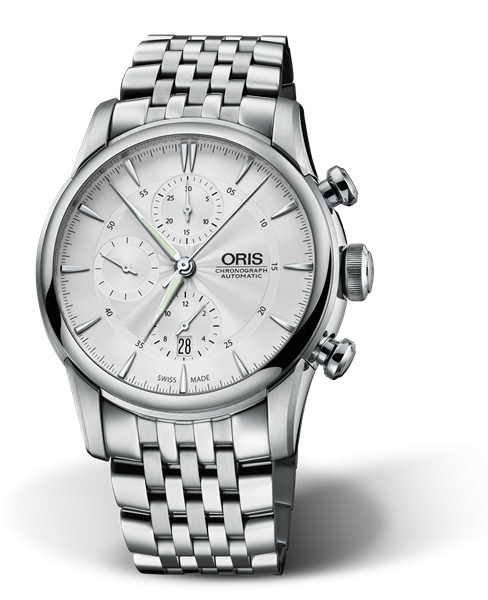 Oris 01 774 7686 4051-07 8 23 77 : Artelier Chronograph 44 Stainless Steel / Silver / Bracelet