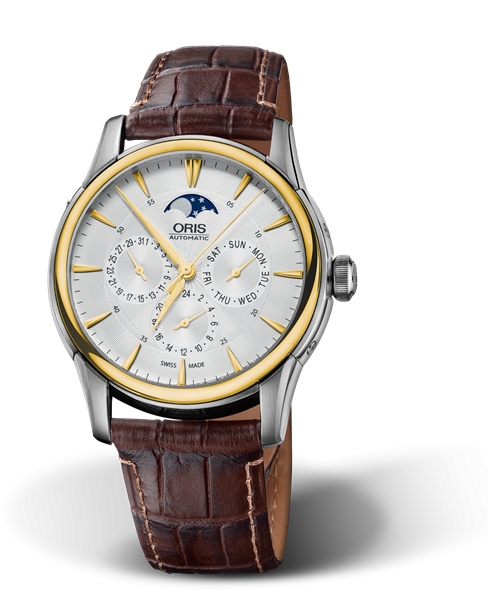 Oris 01 781 7703 4351-07 5 21 70FC : Artelier Complication 40.5 Stainless Steel - Yellow Gold / Silver