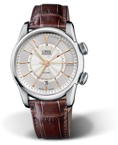 Oris 01 908 7607 4051-Set LS : Artelier Alarm Stainless Steel / Silver