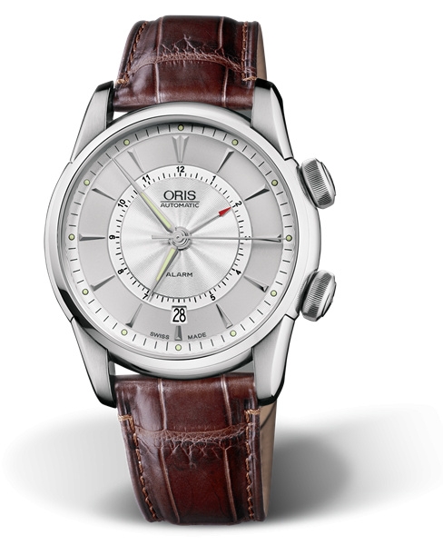 Oris 01 908 7607 4091-Set LS : Artelier Alarm Stainless Steel / Silver