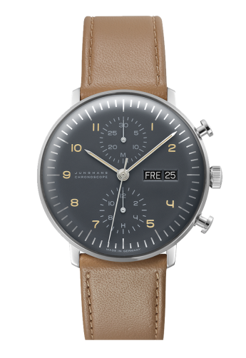 Junghans 027/4501.00 : Max Bill Chronoscope Grey Day / Date