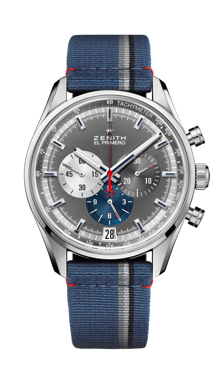 Zenith 03.2040.400/26.C802 : El Primero Chronomaster 42 Stainless Steel / Anthracite / Fabric