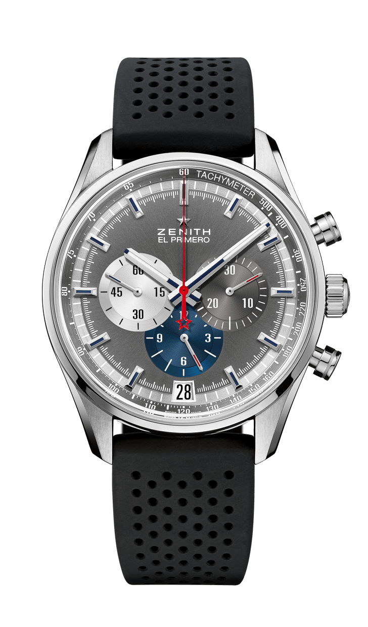 Zenith 03.2040.400/26.R576 : El Primero Chronomaster 42 Stainless Steel / Anthracite / Rubber