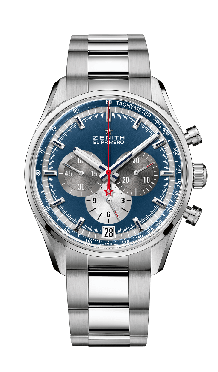 Zenith 03.2040.400/53.M2040 : El Primero Chronomaster 42 Stainless Steel / Blue / Bracelet