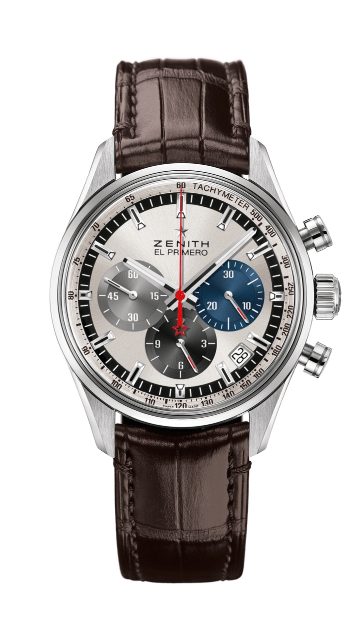 Zenith 03.2040.400/69.C777 : El Primero Chronomaster 42 Stainless Steel / Silver / Alligator
