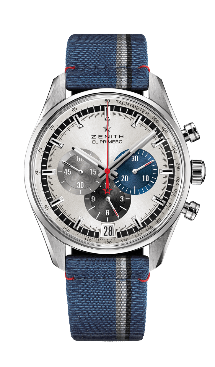 Zenith 03.2040.400/69.C802 : El Primero Chronomaster 42 Stainless Steel / Silver / Fabric