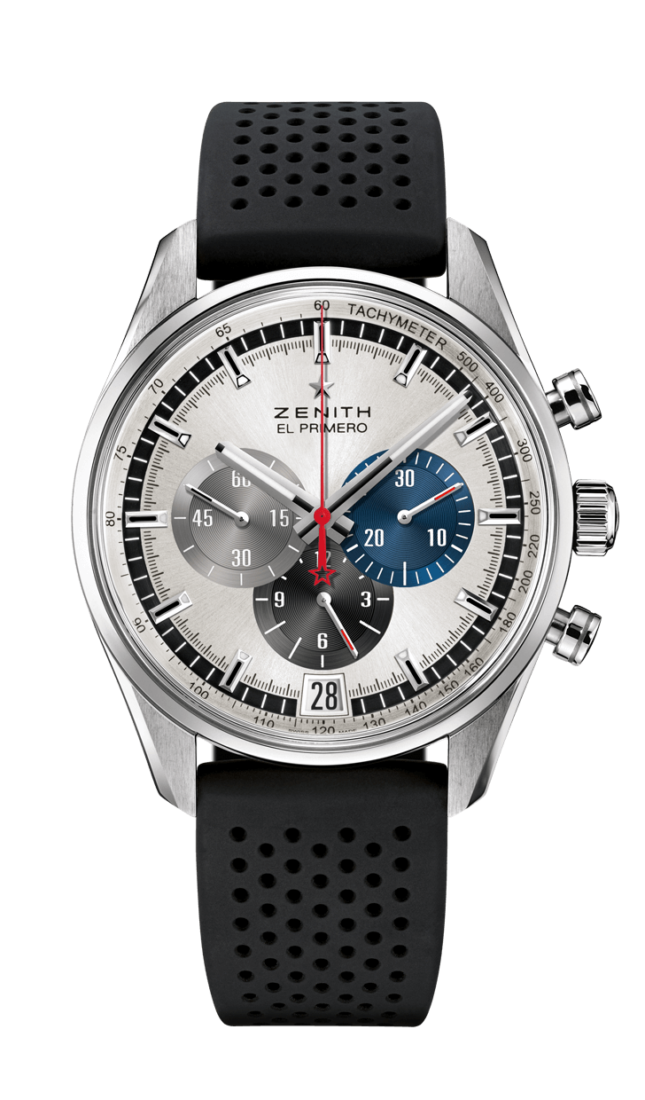 Zenith 03.2040.400/69.R576 : El Primero Chronomaster 42 Stainless Steel / Silver / Rubber