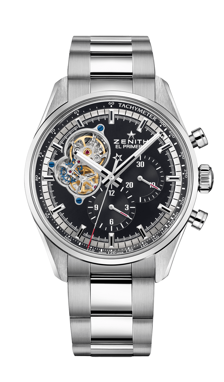Zenith 03.2040.4061/21.M2040 : El Primero Chronomaster Open Stainless Steel / Black / Bracelet