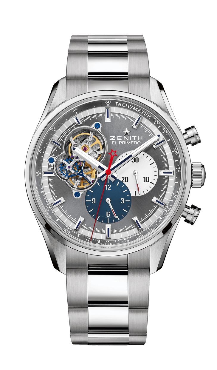 Zenith 03.2040.4061/23.M2040 : El Primero Chronomaster Open Stainless Steel / Grey 1969 / Bracelet