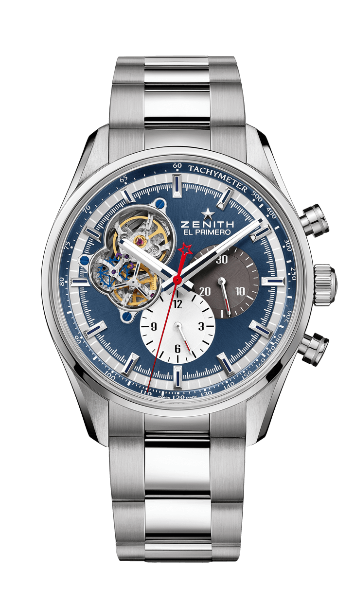 Zenith 03.2040.4061/52.M2040 : El Primero Chronomaster Open Stainless Steel / Blue 1969 / Bracelet