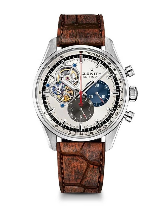 Zenith 03.2040.4061/69.C777 : El Primero Chronomaster Open Stainless Steel / Silver 1969 / Alligator