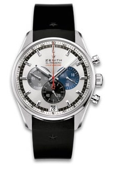 Zenith 03.2041.4052/69.R580 : El Primero Striking 10th Stainless Steel / Silver / Rubber