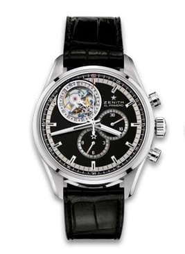 Zenith 03.2050.4035/21.C630 : El Primero Tourbillon Stainless Steel / Black