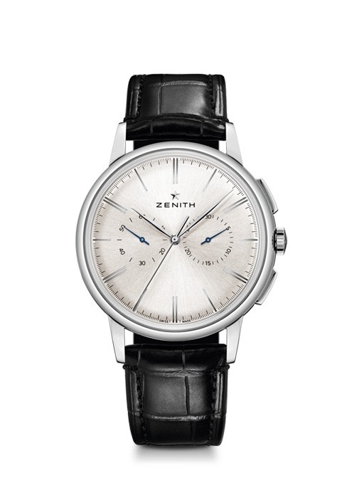 Zenith 03.2270.4069/01.C493 : Elite Chronograph Classic Stainless Steel / Silver / Alligator