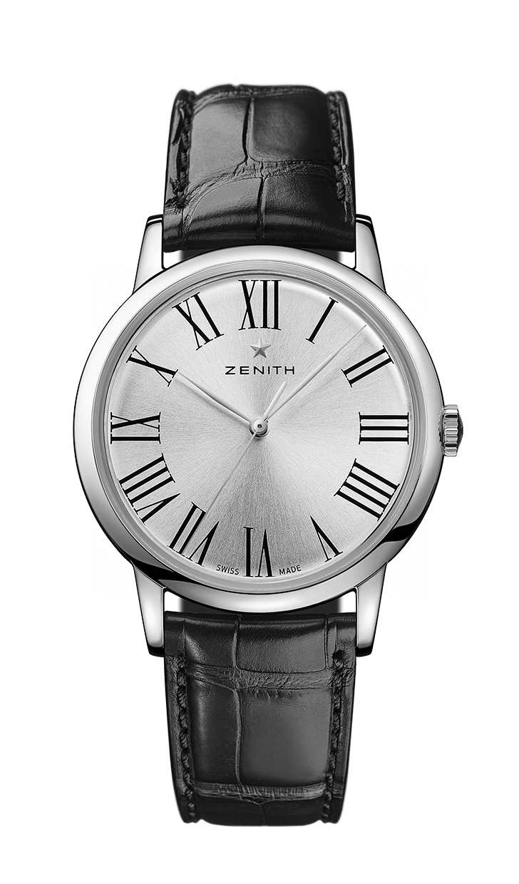 Zenith 03.2290.679/11.C493 : Elite Classic Stainless Steel / Silver / Alligator