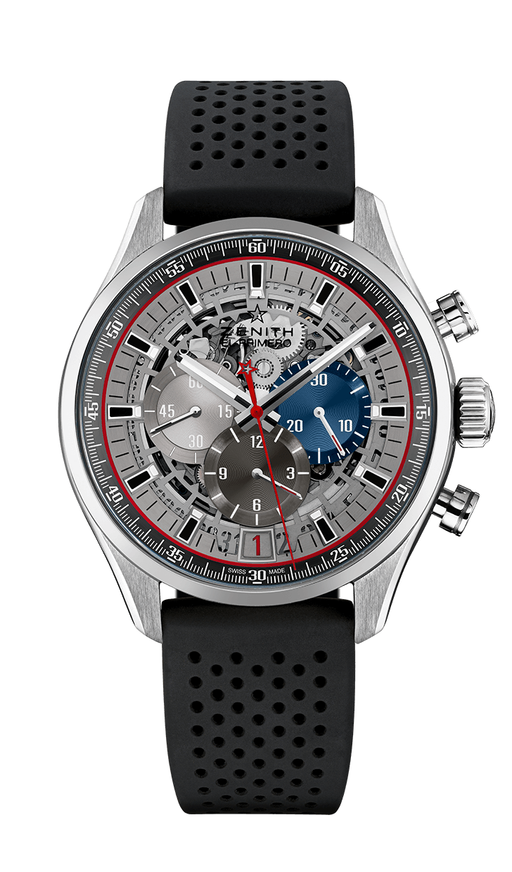 Zenith 03.2522.400/69.R576 : El Primero Chronomaster Skeleton 45 Stainless Steel / Rubber