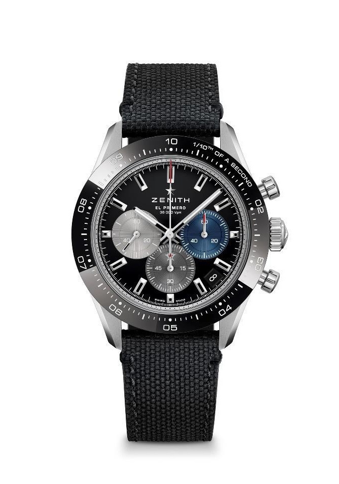 Zenith 03.3100.3600/21.C822 : Chronomaster Sport Stainless Steel / Black / Canvas