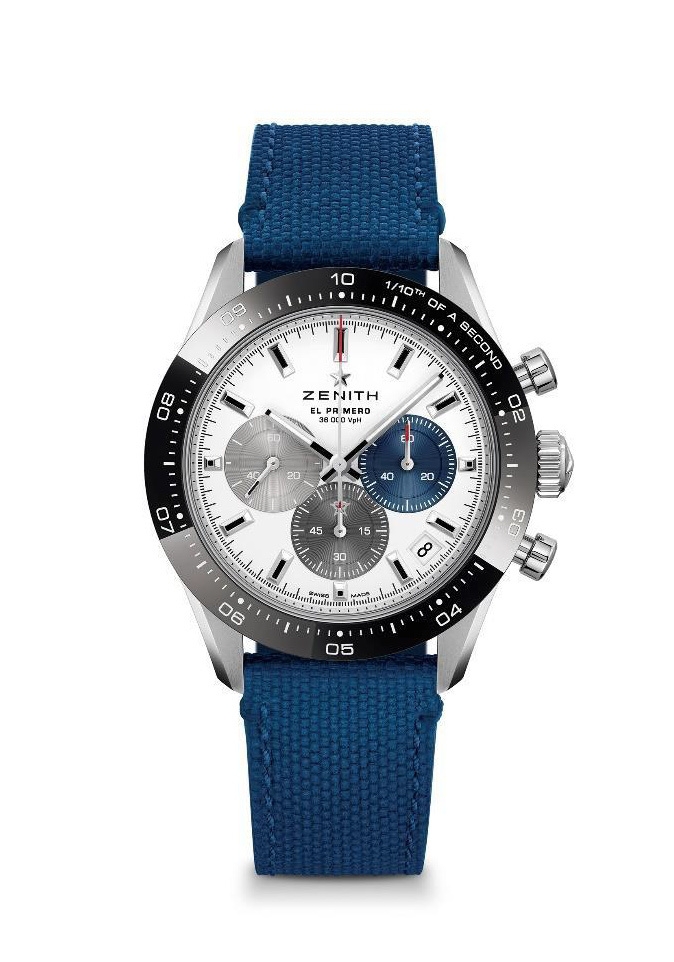 Zenith 03.3100.3600/69.C823 : Chronomaster Sport Stainless Steel / Silver / Canvas