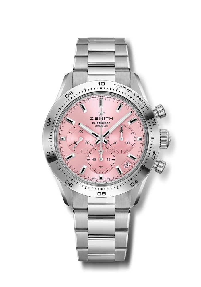 Zenith 03.3109.3600/18.M3100 : Chronomaster Sport Stainless Steel / Pink / Breast Cancer Awareness Month -  Susan G. Komen