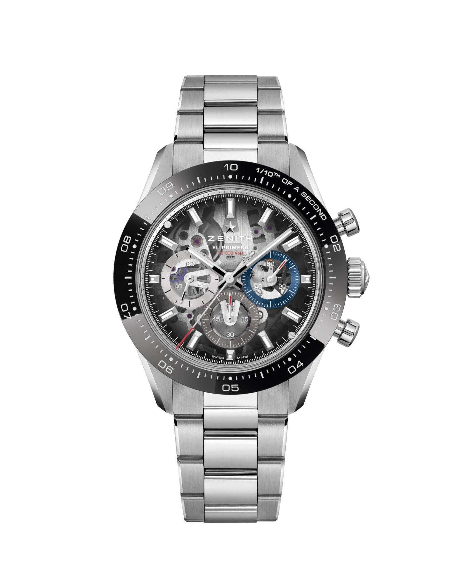 Zenith 03.3130.3600/01.M3130 : Chronomaster Sport Skeleton Stainless Steel / Black