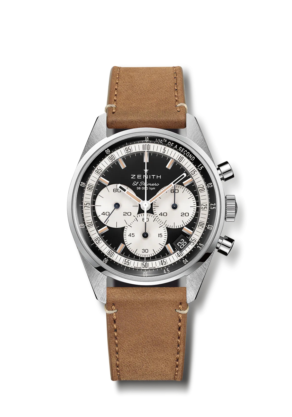 Zenith 03.3200.3600/21.C903 : Chronomaster Original Stainless Steel / Black / Strap