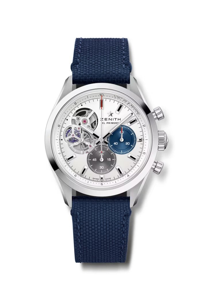 Zenith 03.3300.3604/69.C823 : Chronomaster Open Stainless Steel / Silver / Rubber