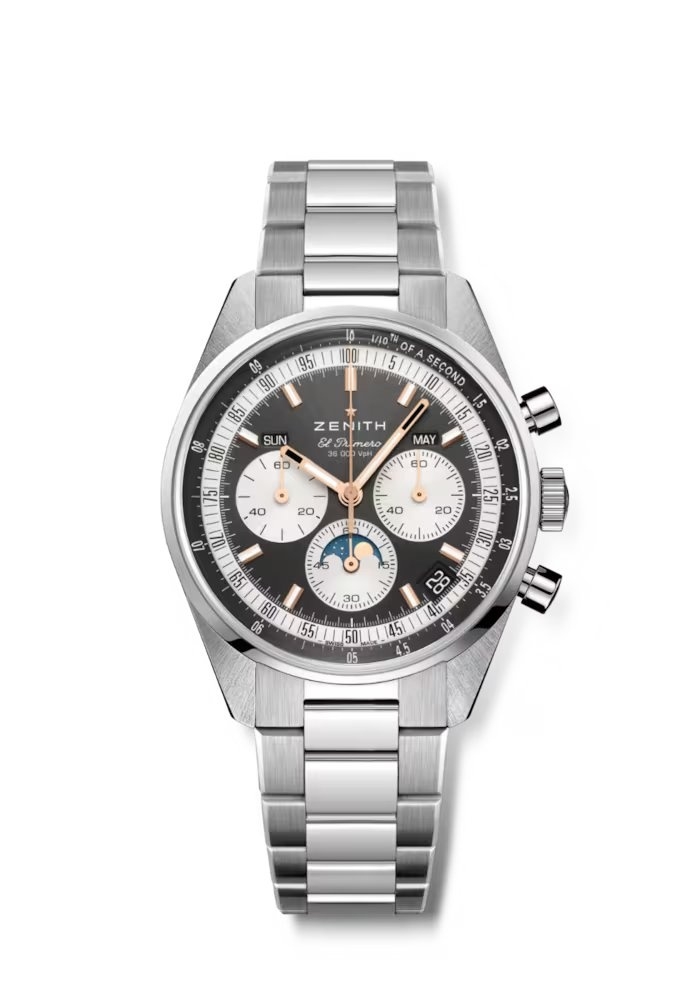 Zenith 03.3400.3610/39.M3200 : Chronomaster Original Triple Calendar Stainless Steel / Grey / Bracelet