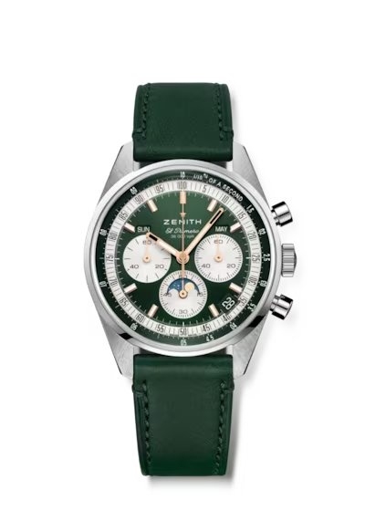 Zenith 03.3400.3610/40.C912 : Chronomaster Original Triple Calendar Stainless Steel / Green / Boutique Edition