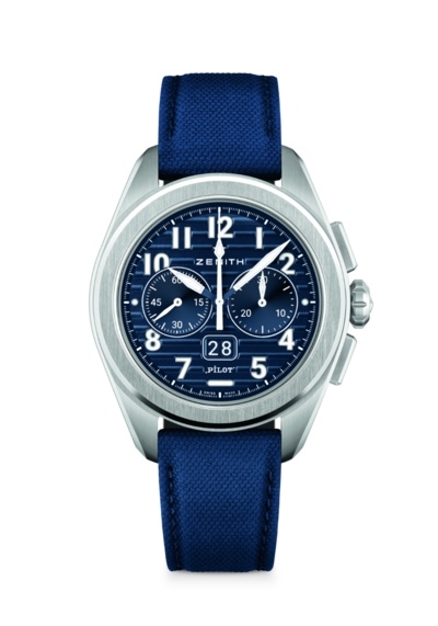 Zenith 03.4000.3652/51.I003 : PILOT Big Date Flyback Stainless Steel / Blue / Boutique Edition