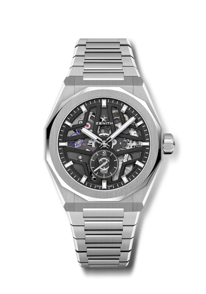 Zenith 03.9300.3620/78.I001 : Defy Skyline Skeleton Stainless Steel / Black