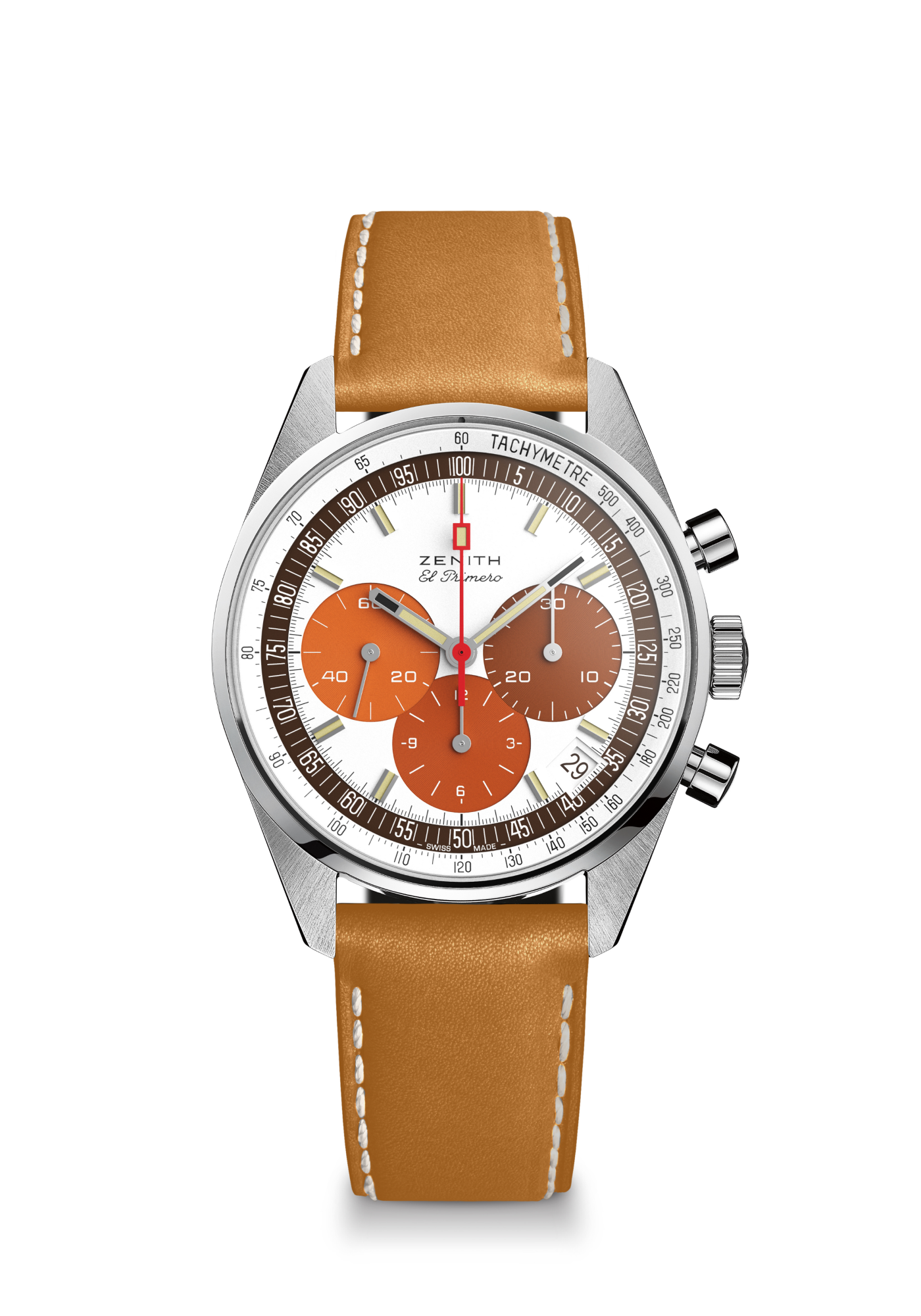 Zenith 03.P386.400/07.C840 : El Primero A386 Revival Stainless Steel / Eggshell / Phillips