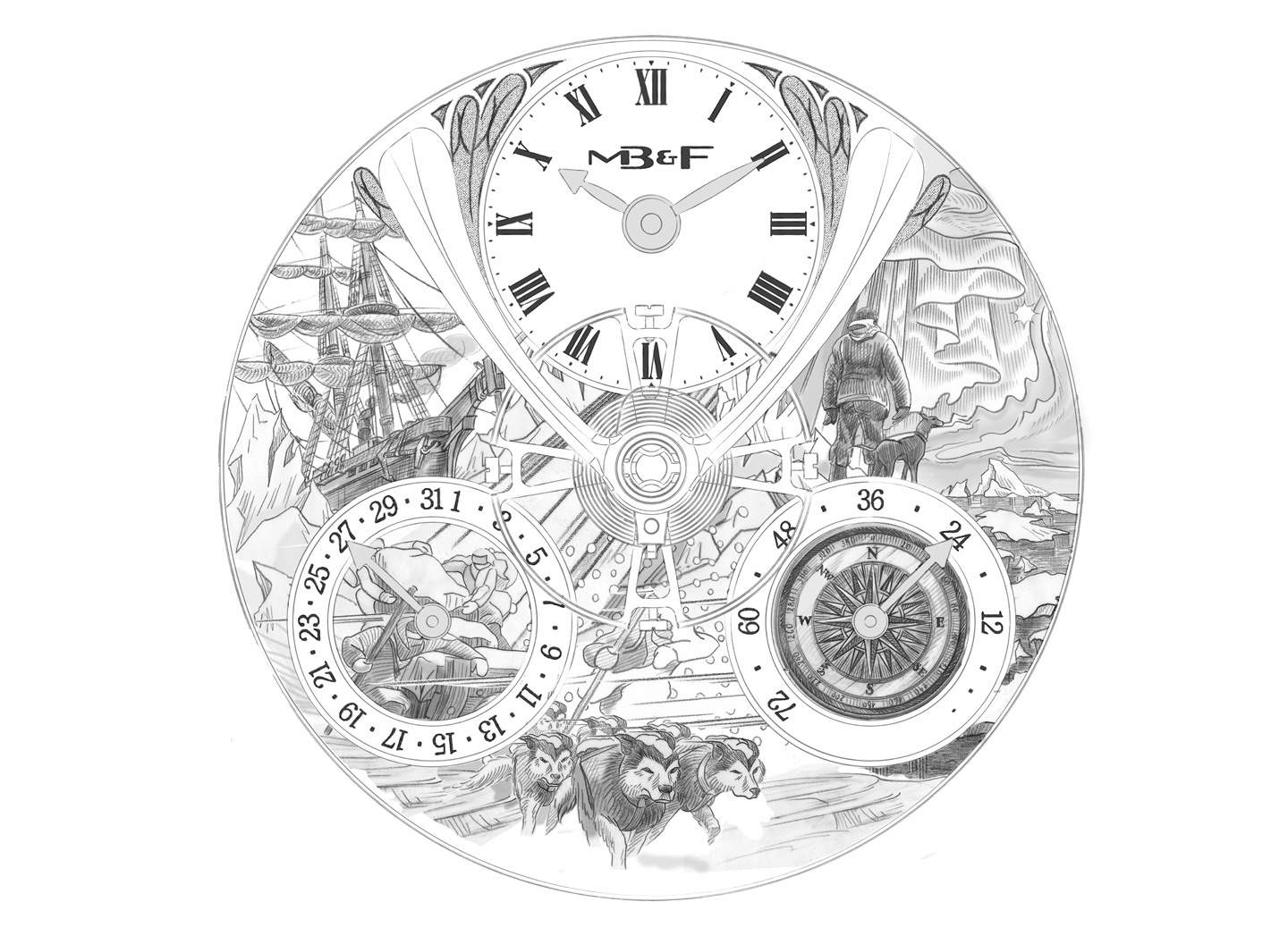 MB&F 04.RL.W5 : x Eddy Jaquet Legacy Machine Split Escapement The Adventures Of Captain Hatteras