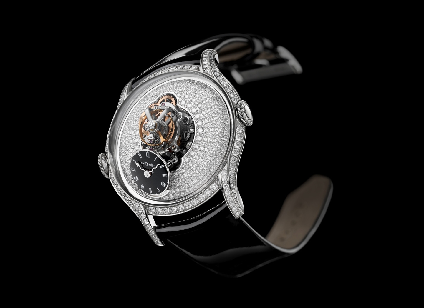 MB&F 05.WSL.S2 : Legacy Machine FlyingT Black Lacquer Pavée