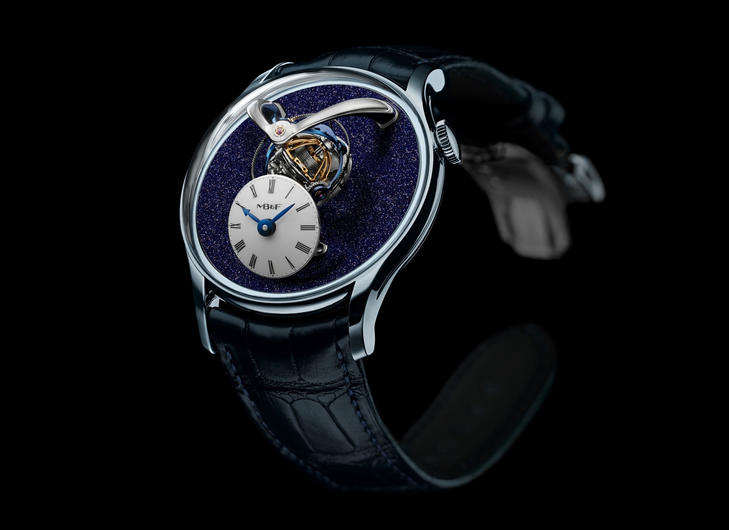 MB&F 06.TAL.BLA : Legacy Machine Thunderdome The Hour Glass Tantalum / Aventurine