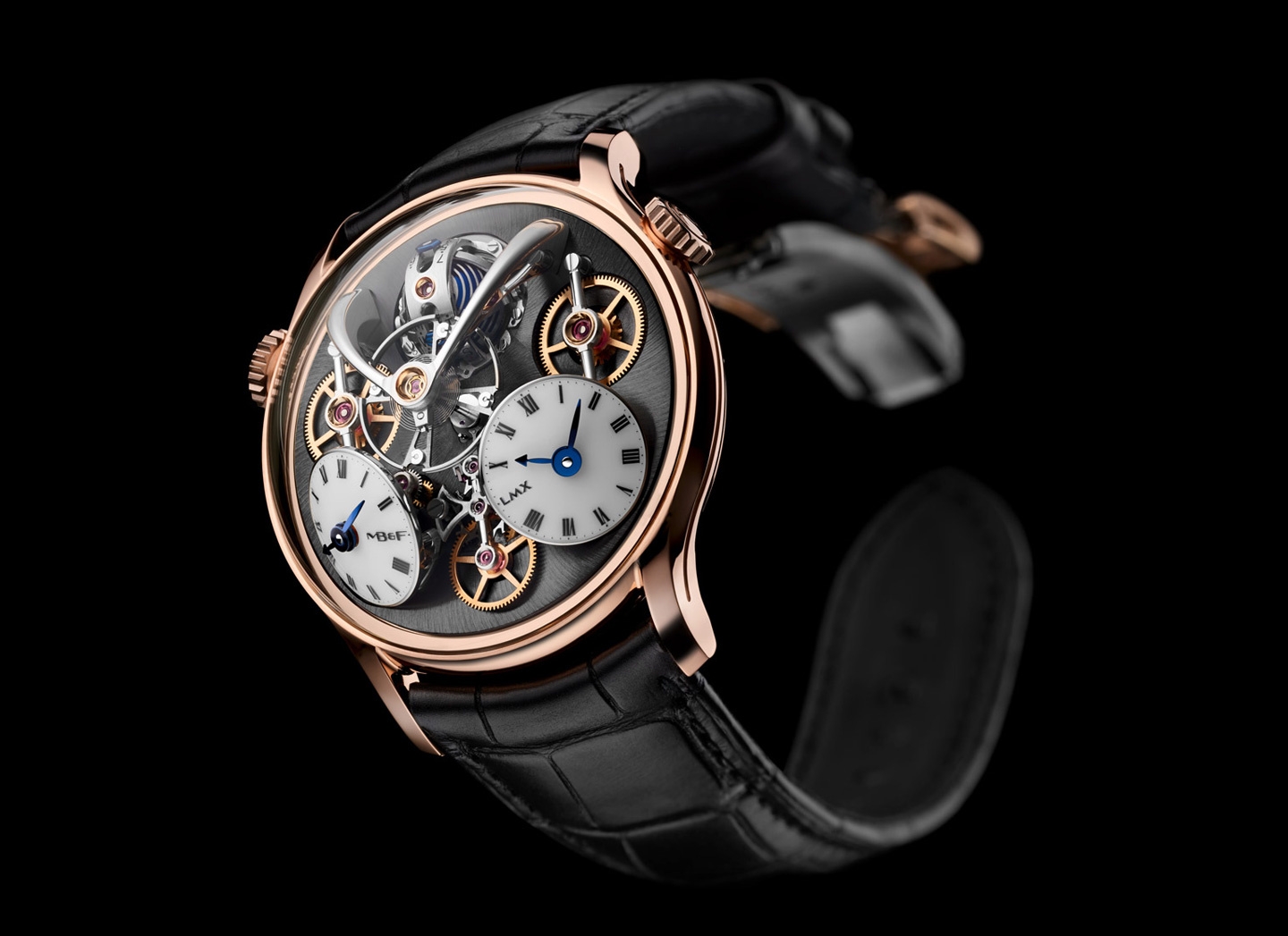 MB&F 08.RL.B : Legacy Machine LMX Red Gold / Black