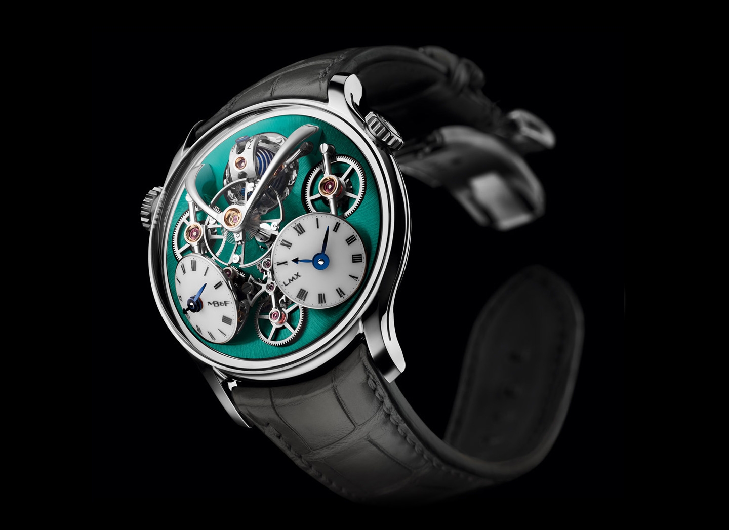 MB&F 08.TL.G : Legacy Machine LMX Titanium / Green