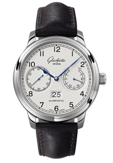 Glashütte Original 1-00-14-05-02-55 : Senator Observer Stainless Steel / Silver / Calf - Folding