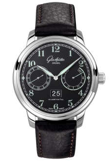 Glashütte Original 1-00-14-07-02-07 : Senator Observer Stainless Steel / Black / Calf - pin