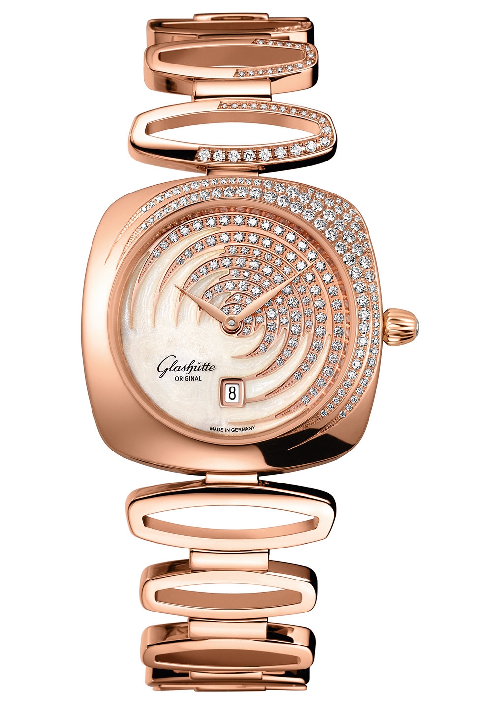 Glashütte Original 1-03-01-03-15-11 : Pavonina Date Red Gold / Cold Enamel / Bracelet