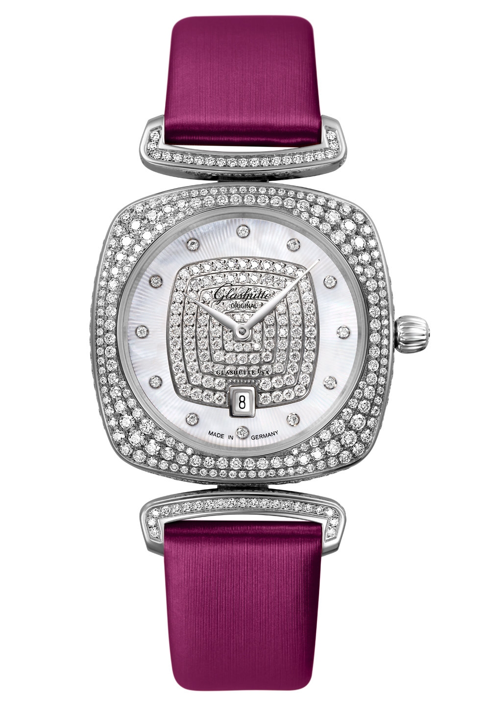 Glashütte Original 1-03-01-05-34-30 : Pavonina Date White Gold / Diamond / MOP - Diamond / Satin