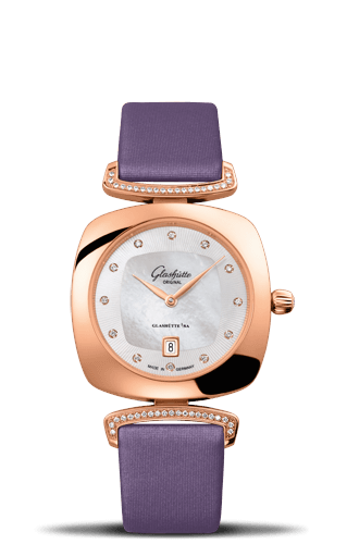 Glashütte Original 1-03-01-08-05-02 : Pavonina Date Red Gold / Diamond / MOP / Satin