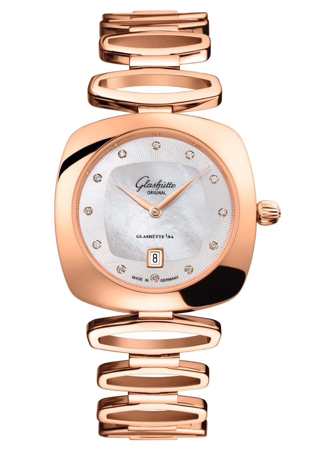 Glashütte Original 1-03-01-08-05-14 : Pavonina Date Red Gold / MOP / Bracelet