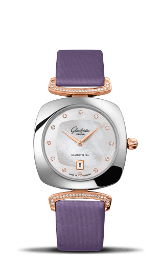 Glashütte Original 1-03-01-08-06-02 : Pavonina Date Stainless Steel / Red Gold / Diamond / MOP / Satin