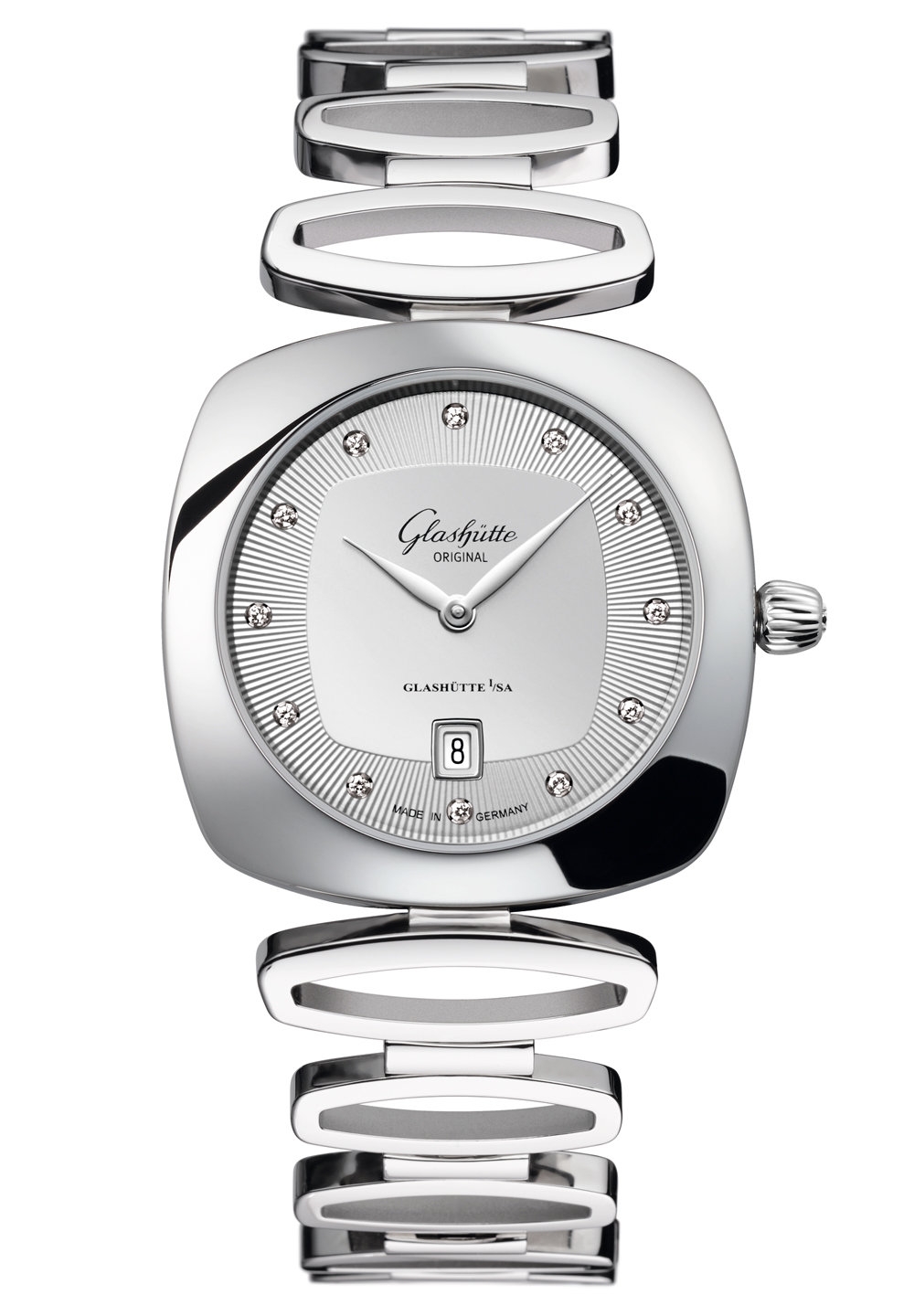 Glashütte Original 1-03-01-10-12-14 : Pavonina Date Stainless Steel / Silver / Bracelet