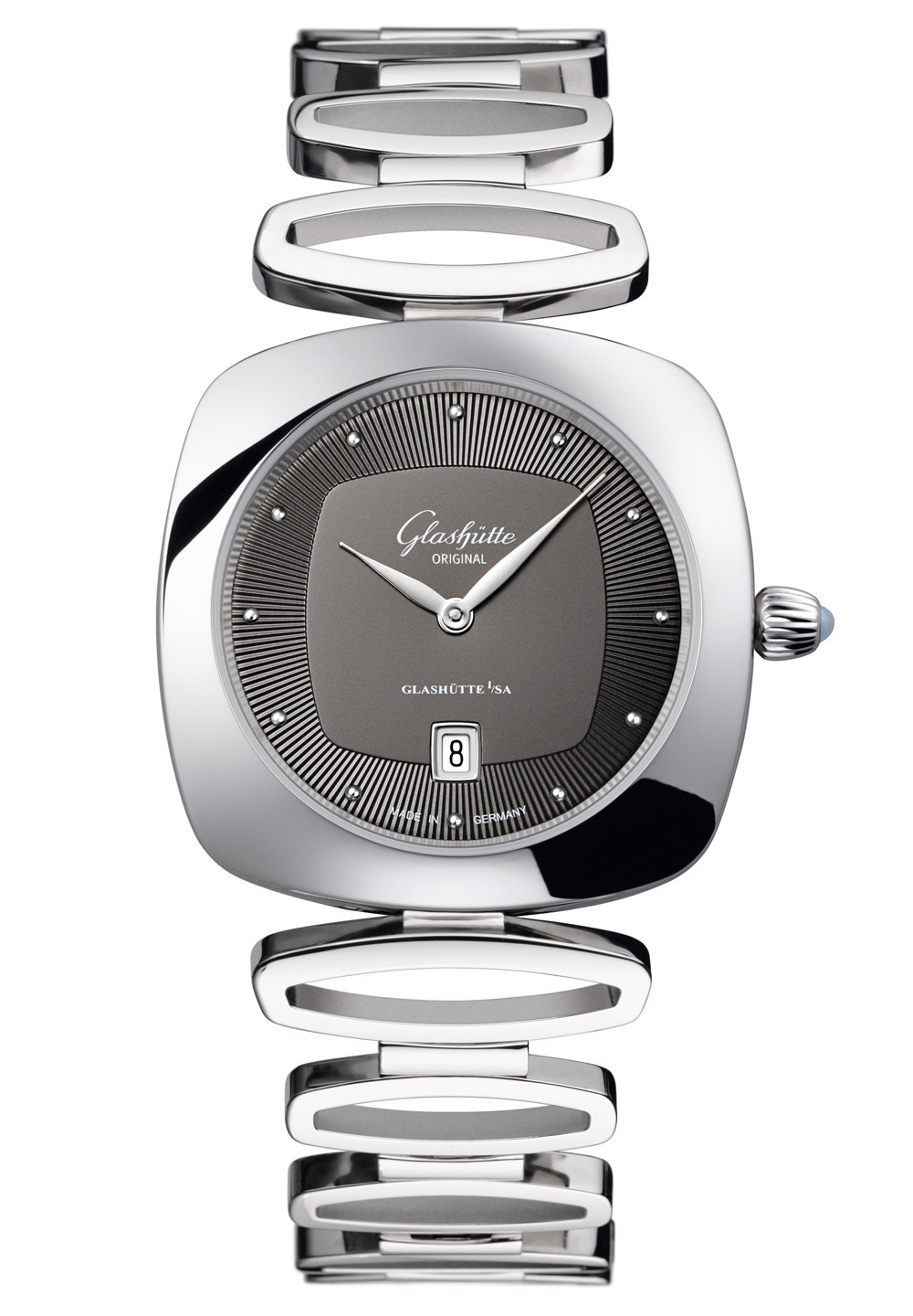Glashütte Original 1-03-01-14-02-14 : Pavonina Date Stainless Steel / Grey / Bracelet