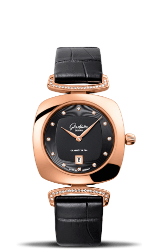 Glashütte Original 1-03-01-28-05-02 : Pavonina Date Red Gold / Diamond / Black / Alligator