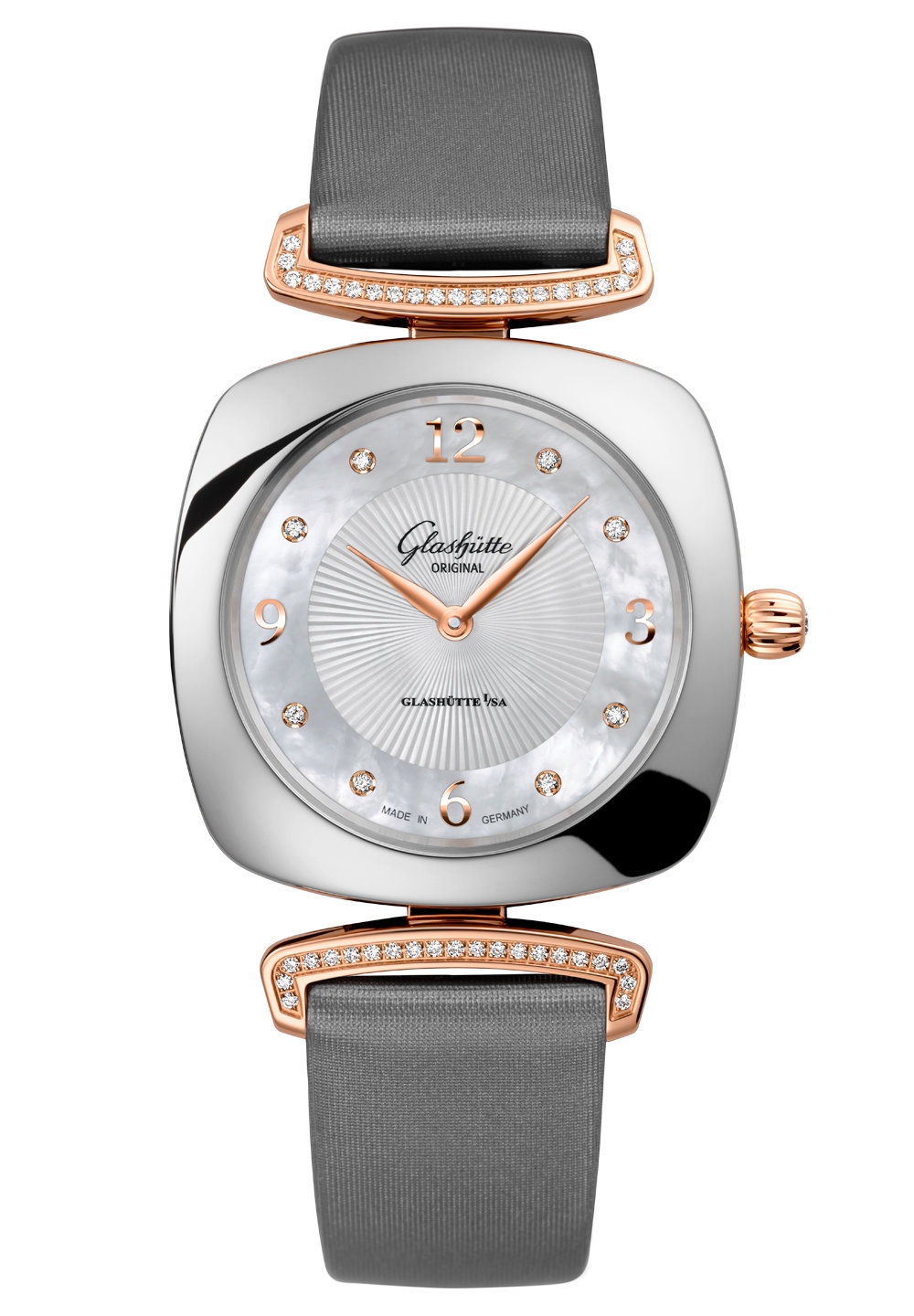 Glashütte Original 1-03-02-03-06-34 : Pavonina Stainless Steel / Red Gold / MOP / Calf
