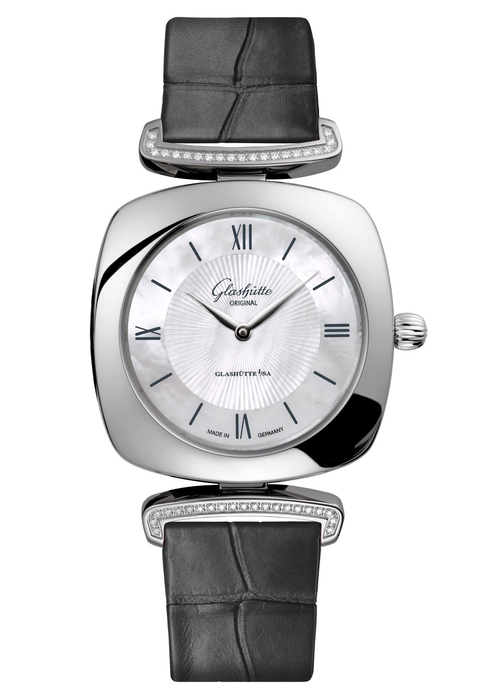 Glashütte Original 1-03-02-05-12-31 : Pavonina Stainless Steel / Diamond / MOP / Alligator